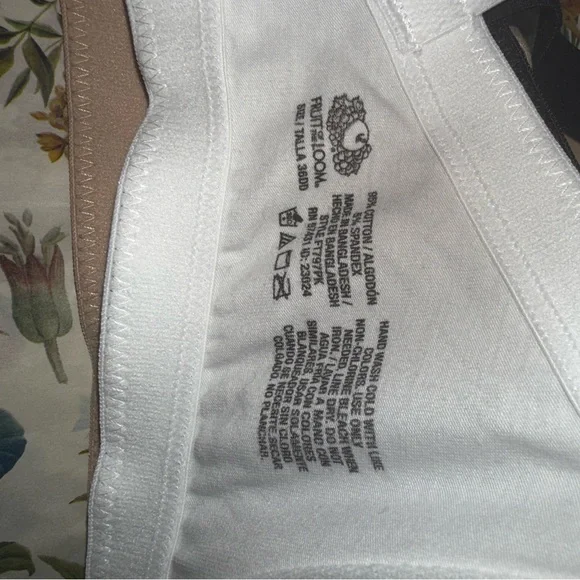 🍇NWOT Fruit of the Loom Cotton T-Shirt Bra 3-Pack 36DD - Picture 6 of 7